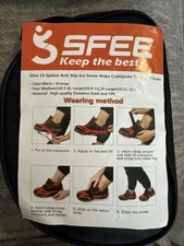 Sfee Ice Snow Grips Crampons Traction Cleats 19 Stainless Steel Spikes Unisex M