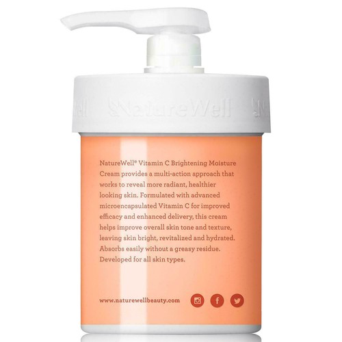NatureWell Vitamin C Brightening Moisture Cream 16oz with Pump Nature
