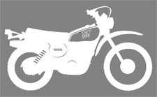 XT500 '86 Sticker Aufkleber stilisiertes Motiv vom Baujahr 1986-1987, weiß