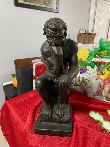 Auguste Rodin THE THINKER Statue Sculpture Figure MCM ARTCRAFT #1522 - 15 1/2" - Picture 2 of 6