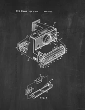 Polaroid Camera Patent Print Chalkboard