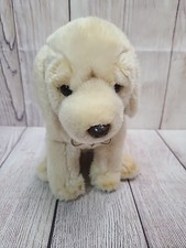 FAO Schwarz Plush Yellow Labrador Retriever Puppy Dog Stuffed Animal 9.5  