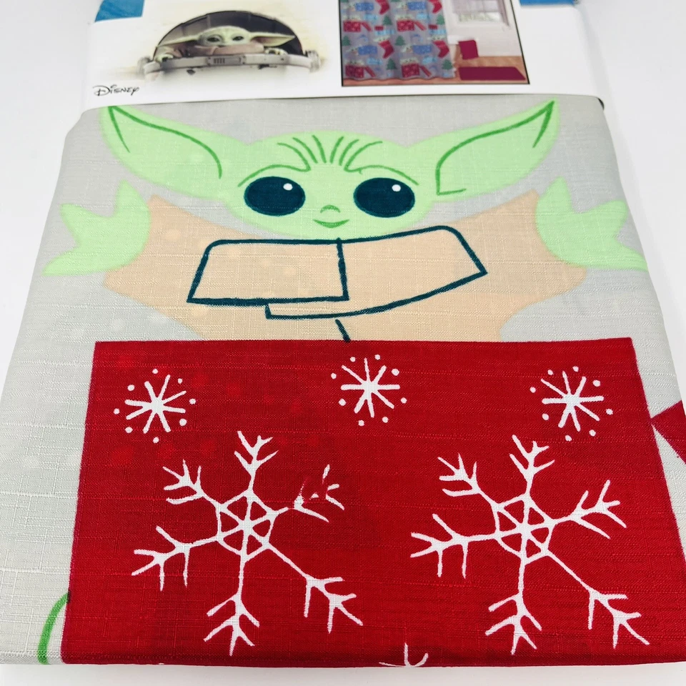 Star Wars The Mandalorian Cortina de Ducha 72”x72” Navidad Bebé Yoda Grogu NUEVO Foto 3 de 4