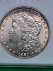 1887 $1 Morgan Dollar ANACS "Soapbox" MS61 Toned #PK1895