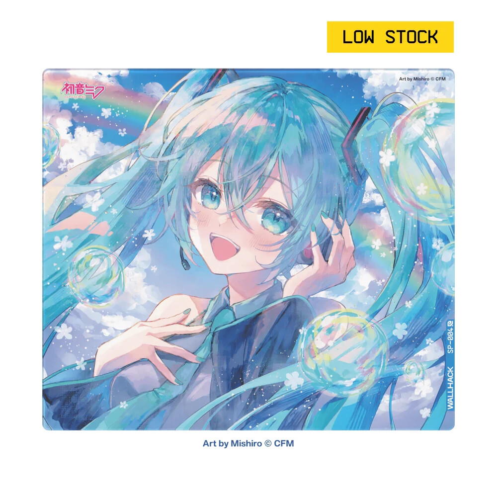 WALLHACK X 初音ミク SP-004 HATSUNE MIKU Wallhack SkyPAD SP-004 Hatsune Miku gaming mouse pad Glass