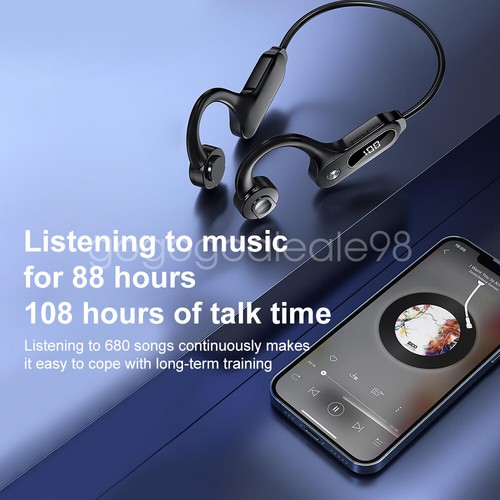 Wireless Bluetooth 5.3 Bone Conduction Sport Headphone Waterproof Hi-Fi Headset - Picture 12 of 20