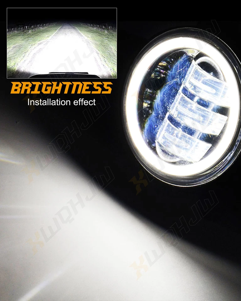 Par de luces antiniebla LED de 4" para Dodge Charger 2011-2014 parachoques delantero lámpara de conducción Foto 4 de 4