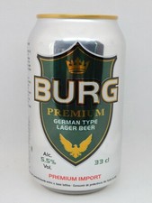 BURG Empty Beer Can 330ml Ukraine 2022 Bottom Open Collectible