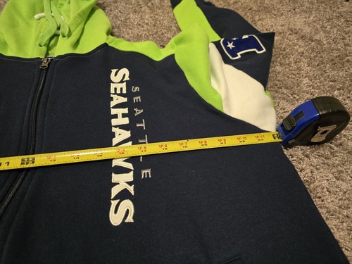 NFL Seattle Seahawks Starter Hoodie Navy/Green Logo Extreme Full-Zip Sz XL - Picture 3 of 10