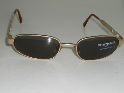 EMPORIO ARMANI SMALL 034-S 773 52[]18 135 SLEEK BROWNIS LENS GOLD