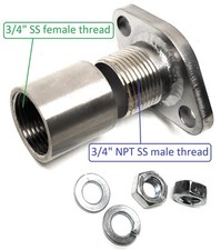 Predator 79cc 3HP 3/4" SS Male  Female Thread Pipe with Exhaust Flange.