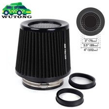 Black High Performance Cold Air Intake Air Filter 3 3.5 4 Inlet 6.5 Tall Black High Performance Cold Air Intake Air Filter 3 3.5 4 Inlet 6.5 Tall