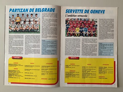 Programme Officiel – Tournoi De Paris 1988 (PSG, Servette, Partizan, Montpellier)