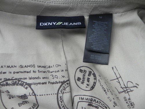 DKNY Sport Coat/Blazer 100% Cotton Khaki 2 Button Pockets Size M - 第 10/10 張圖片