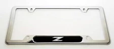 Z License Plate Frame Cover Holder Sport Screws Caps Stainless Steel For Nissan 