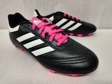 Adidas Kids' Goletto VI FG Soccer Cleats BB0571 Black Pink Sz 6