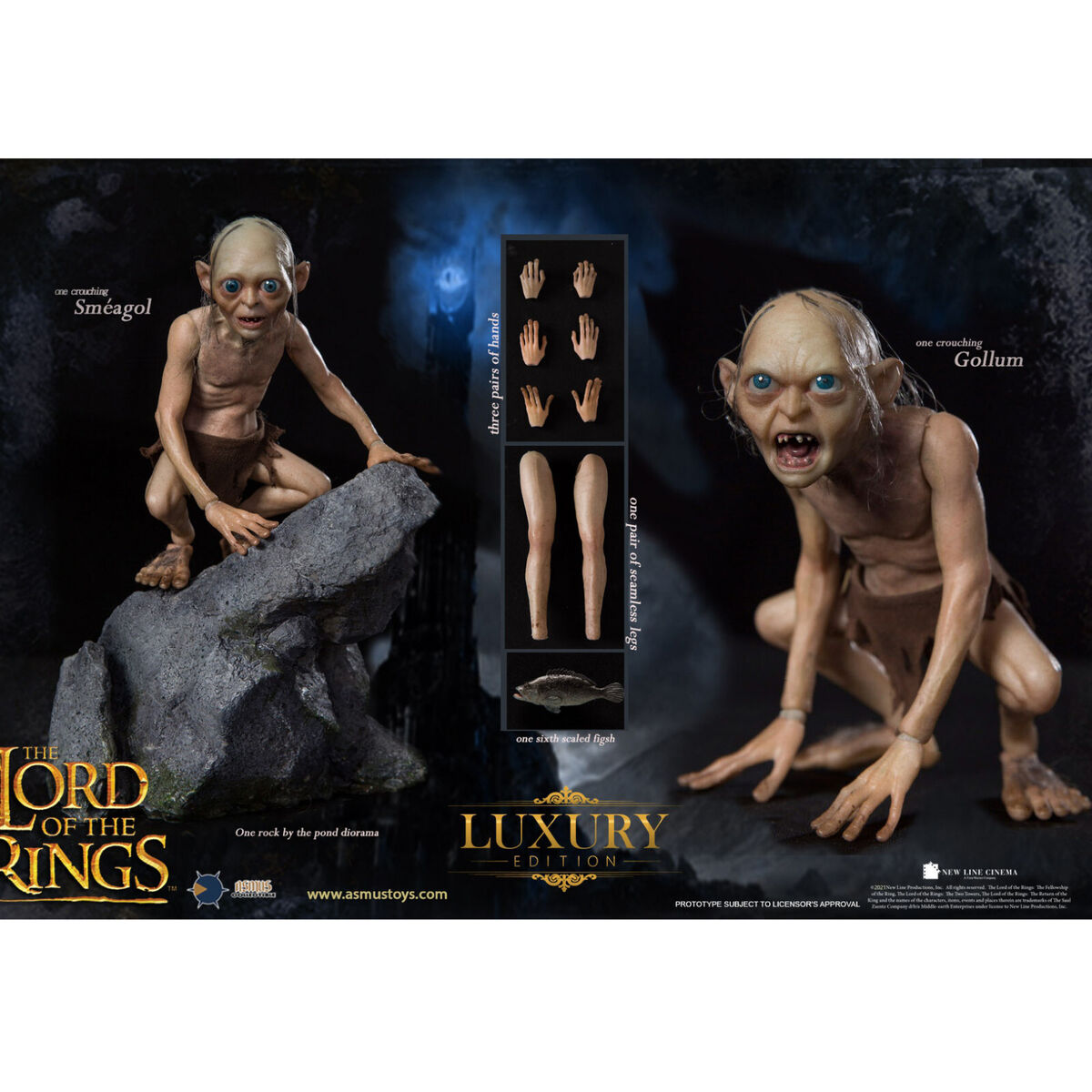 Asmus Toys Gollum Sméagol The Lord of The Rings LOTR030lux 1 Asmus Toys Gollum Sméagol The Lord of The Rings LOTR030lux 1