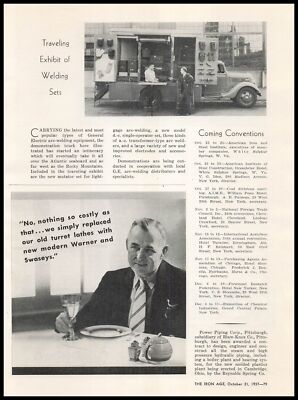 1937 General Electric Arc Welding Demonstration Truck Photo Article Print Ad