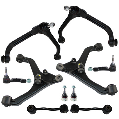 Bison Performance 10pc Front Control Arms Sway Bars & Tie Rods Kit For Liberty