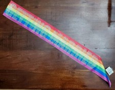 "Getting Married" Rainbow LGBT Bling Satin Sash Bride Groom PRIDE Bachelor/ette