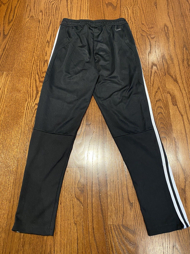 adidas Tiro Unisex Kids Medium Track Pants - Black w/ White Stripe - Picture 7 of 7