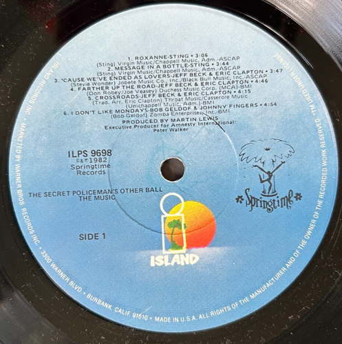 THE SECRET POLICEMAN'S OTHER BALL 1982 LP Island Sting Beck Clapton, Photo Inner - Picture 3 of 7