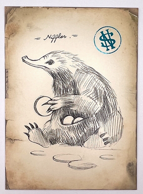 MinaLima Mystery Postcard Harry Potter Fantastic Beasts Newt