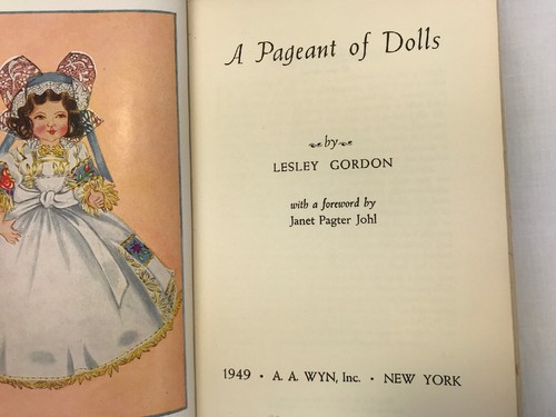 A Pageant of Dolls 1949 Lesley Gordon Hardcover Illustrated History - Picture 3 of 12