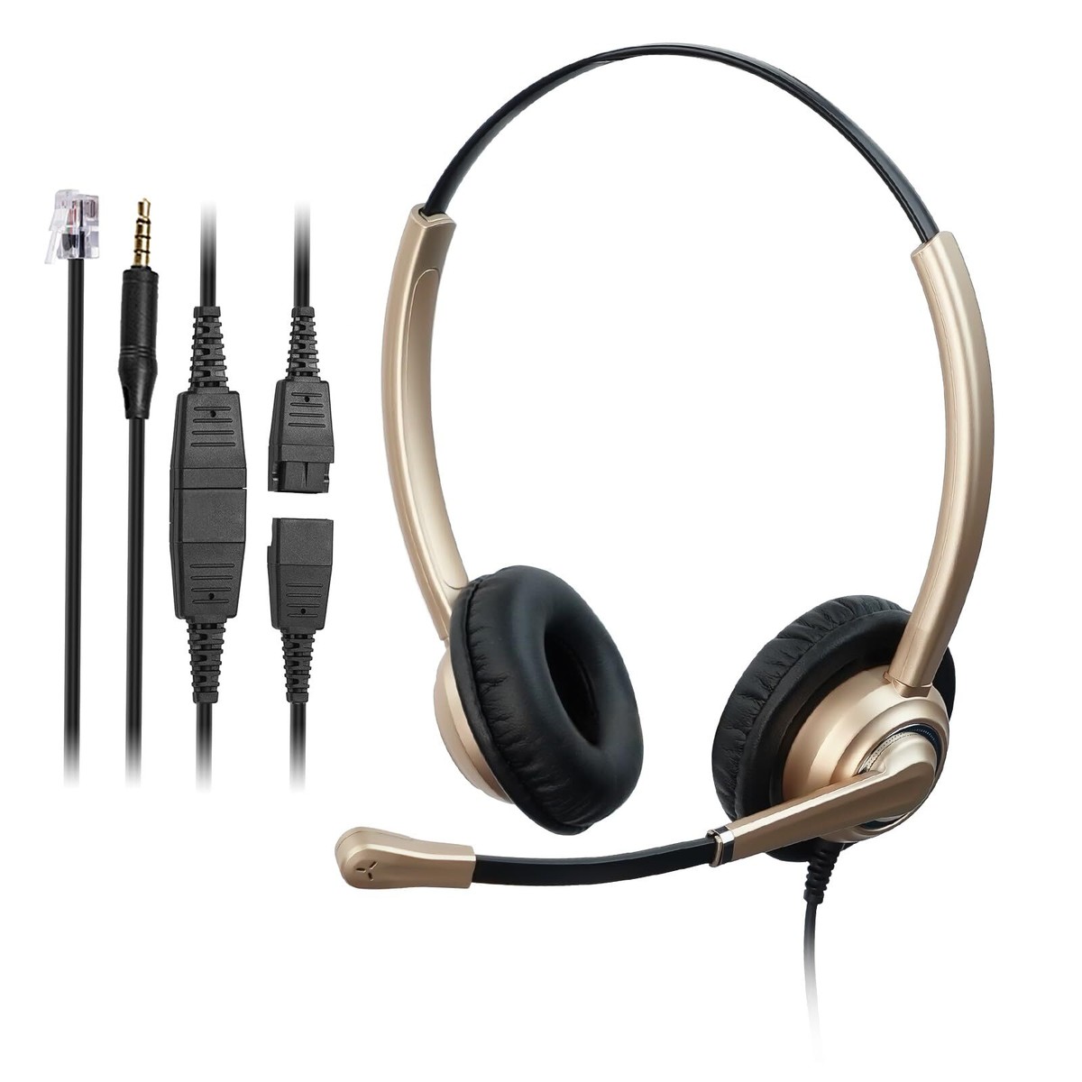 Phone Headset with Microphone Noise Canceling, Telephone Headset 