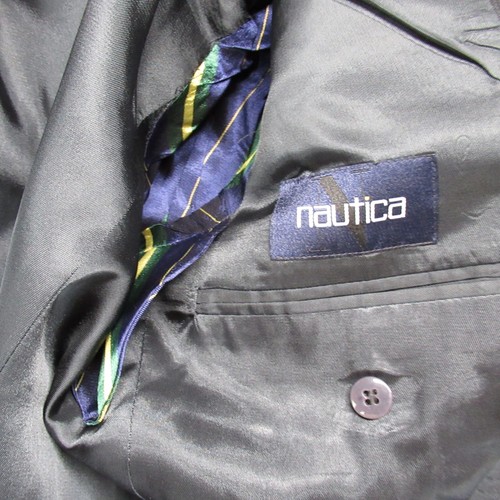 Nautica Blazer Sport Coat Mens 40 Short Button Wool Pinstrip Suits - Picture 10 of 15