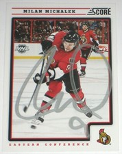 MILAN MICHALEK SIGNED 12-13 SCORE OTTAWA SENATORS CARD AUTOGRAPH AUTO!!!