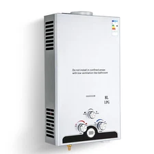 2 GPM/ 8L Hot Water Heater LPG Propane Gas Tankless Boiler Instant w LED Display