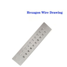 Tungsten Carbide Drawplate Hexagon Wire Drawing Multisize Pull Bar Jewelry Tool