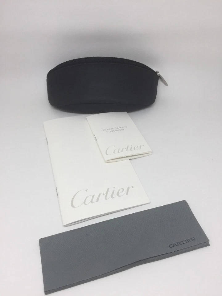 全新 正品 卡地亚 软质保护壳 黑色和灰色 太阳镜 硬盒 整套 — 第 4/4 张图片