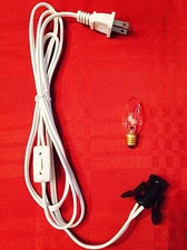 Electric Lamp Cord And Bulb Replacement Cord C7 E12 Socket Salt Lamp Cord Cable.