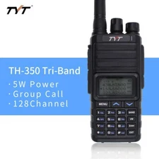 TYT TH-350 Tri-Band Tri-Display 136-174Mhz 220-260Mhz 400-470Mhz 128CH Radio 