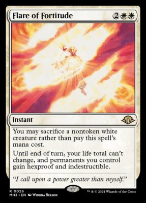 MTG Magic the Gathering Flare of Fortitude (26/703) Modern Horizons 3 LP