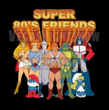 80s Cartoon Friends 4in Vinyl Sticker Inspector Gadget Transformers Smurfs TMNT