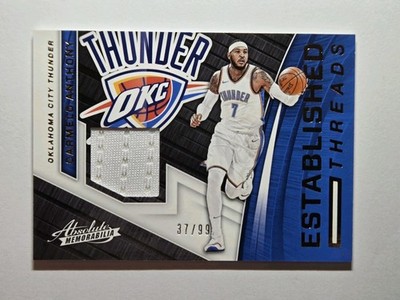 2017-18 Panini Absolute - Established Threads Carmelo Anthony /99 Game Worn OKC