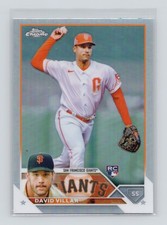 2023 Topps Chrome Refractor #117 David Villar (RC) - San Francisco Giants (O)
