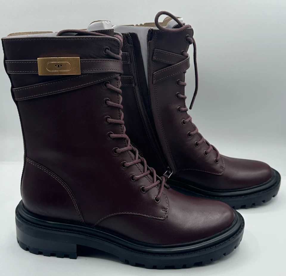 Botas estilo combate Tory Burch para mujer accesorios en T suela bota para mujer talla ~ 8 Foto 3 de 4