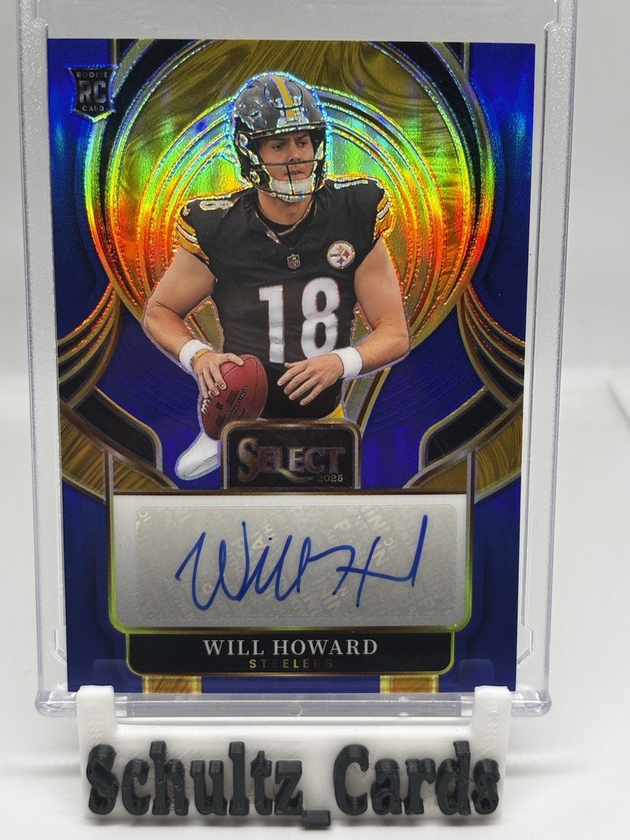 2025 MINT Panini Select Will Howard RC Auto Blue Prizm /99
