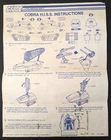 Vintage 1983 GI Joe COBRA HISS TANK VEHICLE enemy Blueprint Instructions ARAH