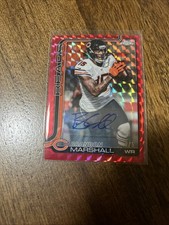 BRANDON MARSHALL 2025 TOPPS CHROME #CLA-BM BLACK GEOMETRIC REFRACTOR AUTO 2/5