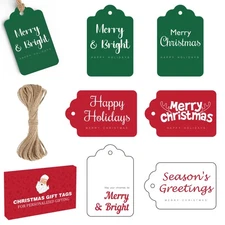 Christmas Gift Tags - 60 PCS Gift Tags for Christmas Presents with String | X...
