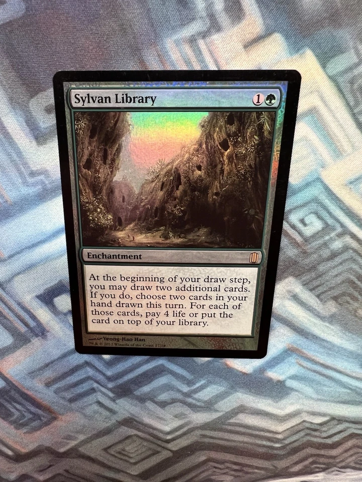 MTG Foil Sylvan Library EX/LP Commander's Arsenal - Image 3 of 4