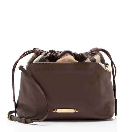 Burberry House Check Leather Little Crush Crossbody