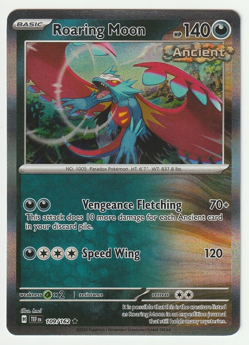 Roaring Moon 109/162 Rare Temporal Forces Pokemon TCG Holo