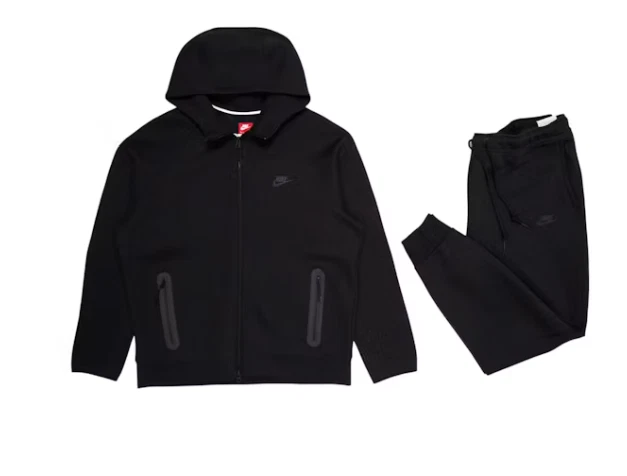 NEW Nike Sportswear Tech Fleece Full-Zip Hoodie & Joggers Set Black Size S-L
Opens in a new window o