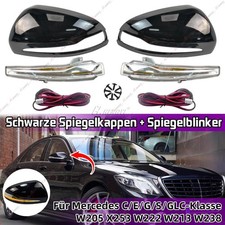Set Spiegelkappen Geh&auml;use Spiegelblinker f&uuml;r Mercedes W205 W213 W247 W447 C257